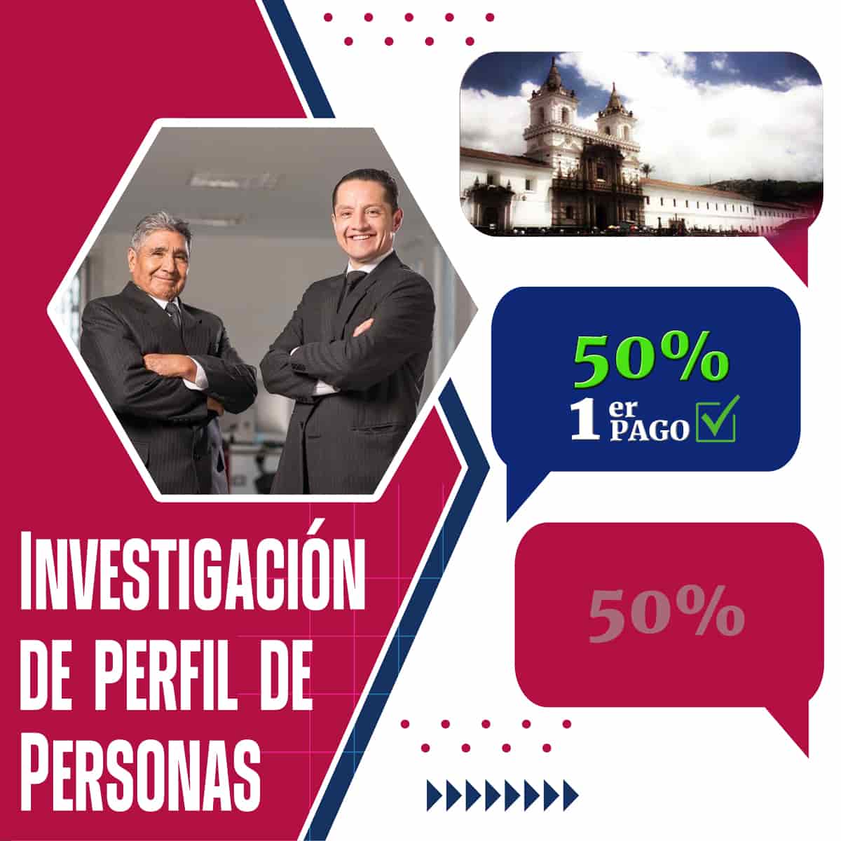 Detectives Quito para seguimiento del perfil de personas – Pago inicial